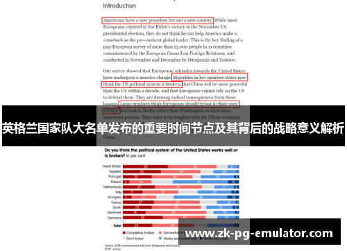 英格兰国家队大名单发布的重要时间节点及其背后的战略意义解析